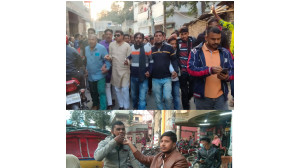এমপি হারুনের সাজা বহাল রাখায় আনন্দ মিছিল ও মিষ্টি বিতরণ
