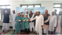 চাঁপাইনবাবগঞ্জে ইকোর সহায়তায় ৪০০ শিক্ষার্থীর মাঝে উন্নত মানের খাবার বিতরণ