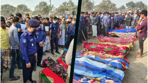 শিবগঞ্জে ধান বোঝাই ভুটভুটি উল্টের ঘটনায় মৃতের সংখ্যা বেড়ে ৯ জন