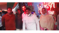  মেয়র প্রার্থী আনোয়ার হোসেনের  পৌর এলাকার বিভিন্ন পূজা মণ্ডপ  পরিদর্শন