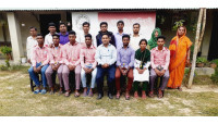 বাবুডাইং আদিবাসী আলোর পাঠশালার এসএসসি পরীক্ষার্থীদের বিদায় সংবর্ধনা