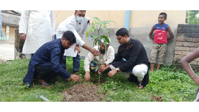  জাতীয় শোক দিবস উপলক্ষে সদর উপজেলা কৃষকলীগ সভাপতি রুহুল আমীনের দোয়া মাহফিল ও বৃক্ষরোপন 