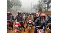 প্রধানমন্ত্রীর উদ্বোধনী অনুষ্ঠান সফল করতে  ধাইনগর ইউনিয়নের চেয়ারম্যান প্রার্থী মতির মটর সাইকেল শোডাউন 