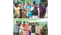 মঈনুদ্দিন মন্ডলের সুস্থতা কামনা মাংস ও চাল বিতরণ করলেন এরফান আলী