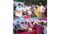 চাঁপাইনবাবগঞ্জ পৌরসভার ৭,৮ও ৯নং ওয়ার্ডে এরফান গ্রুপের ঈদ সামগ্রী ও খাদ্যসহায়তা বিতরণ