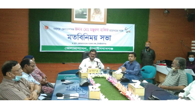 সাংবাদিকদের সাথে নবাগত  জেলা প্রশাসক মঞ্জুরুল হাফিজের মতবিনিময়  