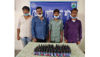 শিবগঞ্জে ডিবির অভিযানে ফেনসিডিলসহ গ্রেপ্তার ৪ 