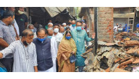 তহা বাজারের দোকান ঘর পরিদর্শন করলেন আওয়ামী লীগ নেতৃবৃন্দ