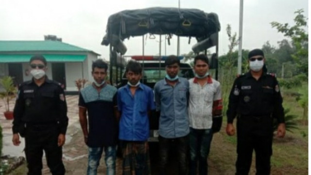 দ্বারিয়াপুর হাতাপাড়া থেকে ১৩ কেজি গাঁজাসহ ৪ জন আটক