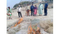 পদ্মা নদীতে  ভ্রাম্যমাণ আদালত-১৫টি নিষিদ্ধ কারেন্ট জাল আটক