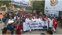 চাঁপাইনবাবগঞ্জ পৌর নির্বাচন নৌকার প্রার্থীর সমর্থনে প্রচার মিছিল 