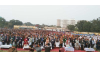 চাঁপাইনবাবগঞ্জে হাজারো দর্শক দেখলো ক্ষণগণনার উদ্বোধনী অনুষ্ঠান