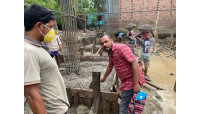 ১৪ নং চরমোহনপুর সরকারি প্রাথমিক বিদ্যালয়ের নির্মাণ কাজের  ভিত্তি প্রস্তর স্থাপন
