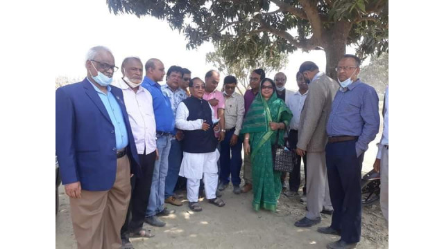 প্রধানমন্ত্রী  প্রতিশ্রুত পর্যটন কেন্দ্রের নির্মাণ কাজ পরিদর্শনে  আব্দুল ওদুদ ও জেসি এমপি 
