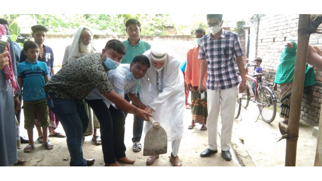 নামো রাজারামপুর নামোপাড়া ঈদগাহের বাউন্ডারি ওয়াল নির্মাণ কাজের উদ্বোধন